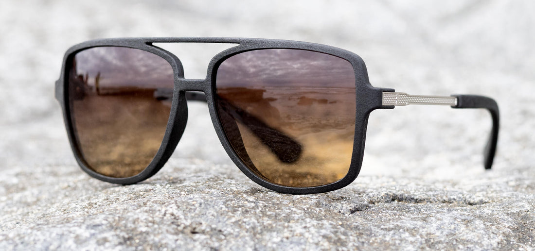 graphite matte silver / brown gradient polarized