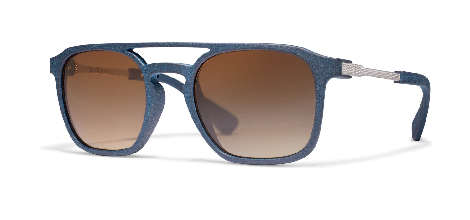 | Deep Sea Blue Matte Silver / Brown Gradient Polarized