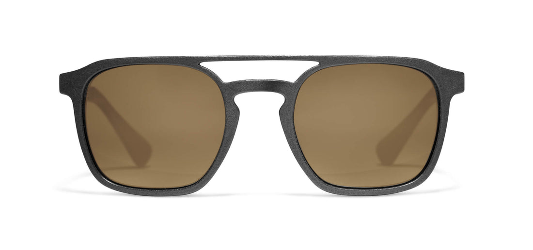 graphite matte silver / brown polarized