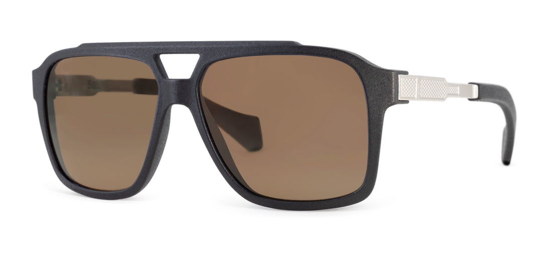 graphite matte silver / brown polarized